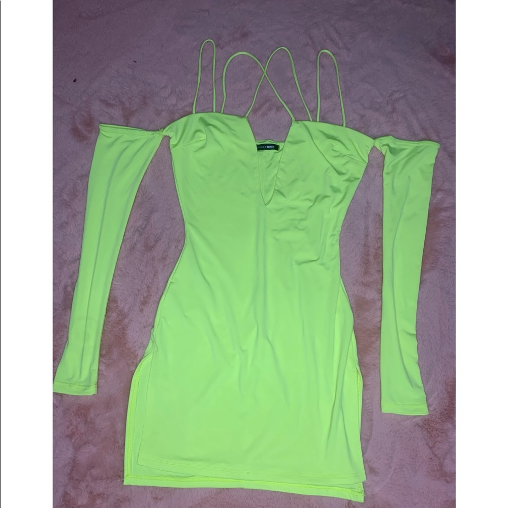 Neon fashion nova dress